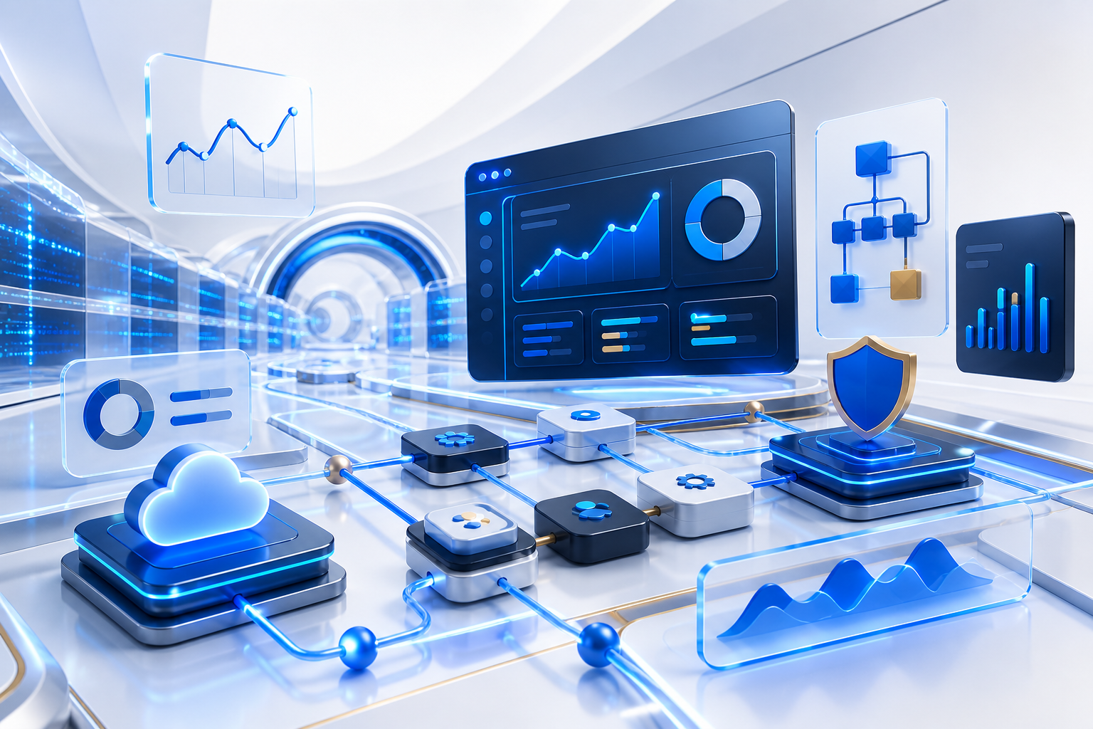 لوحات تحكم ثلاثية الأبعاد لمنصة zen-sys